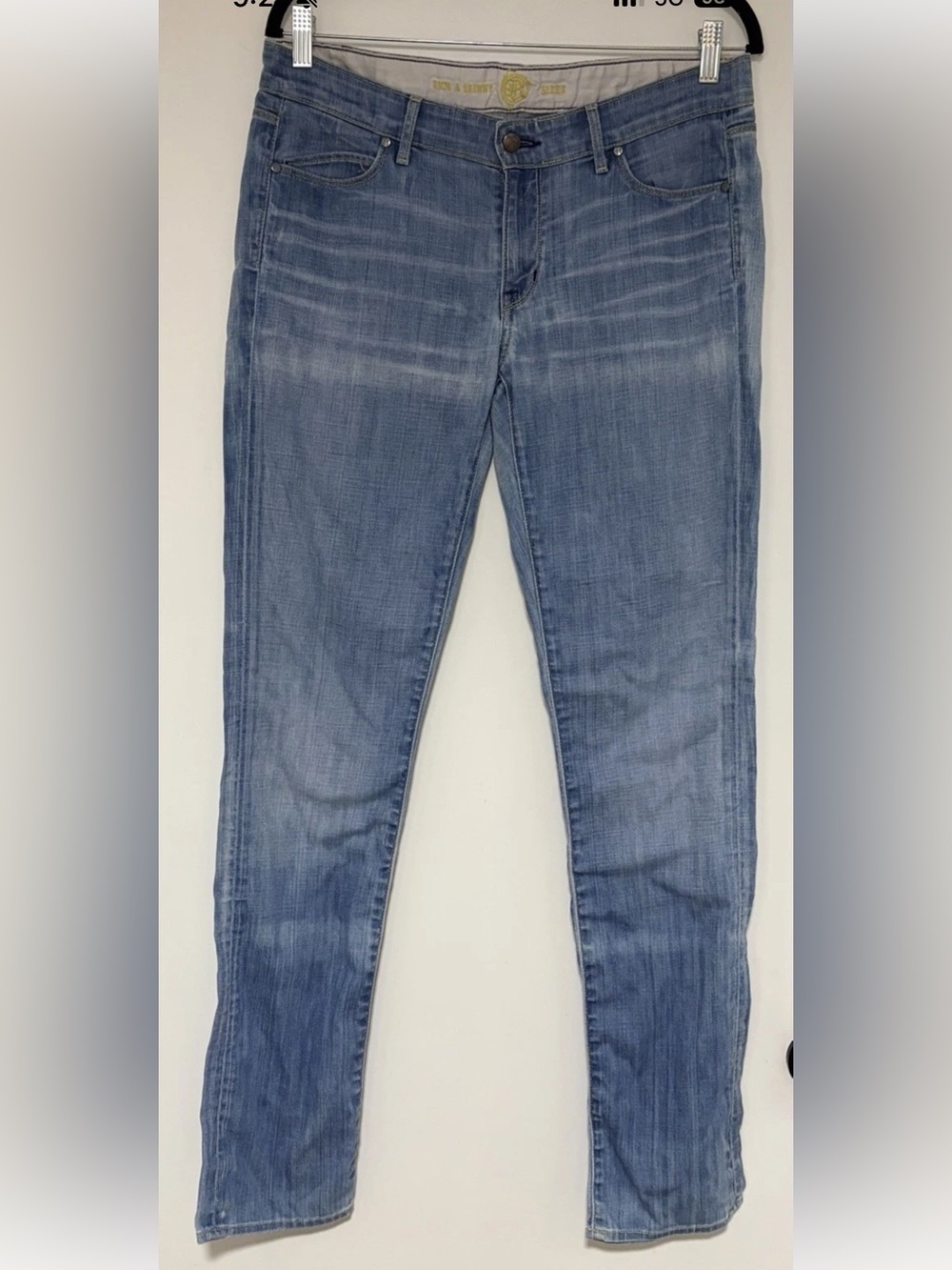 Rich & Skinny Sleek Y2K Designer Straight Leg Light Wash Jeans Women's Size 31